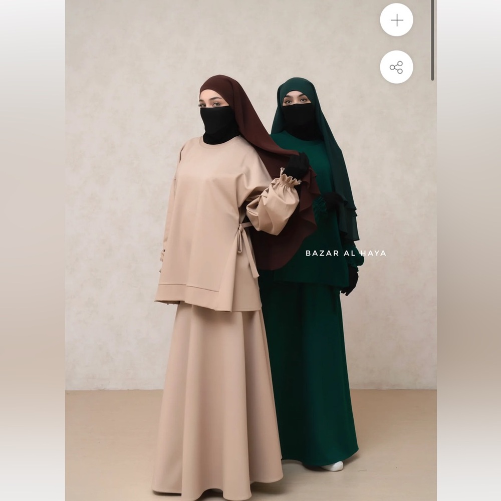 Elegant Modest Wear Set in Beige